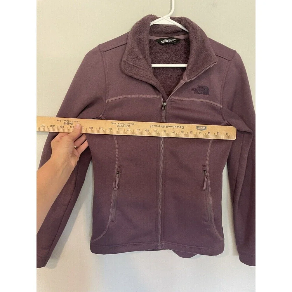 North Face Jacket Womens XS Full‎ Zip Long Sleeve Outdoors Purple Fleece Soft